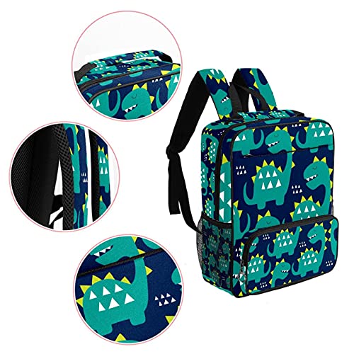 Sac à dos décontracté pour ordinateur portable sac de travail dinosaure bleu mixte