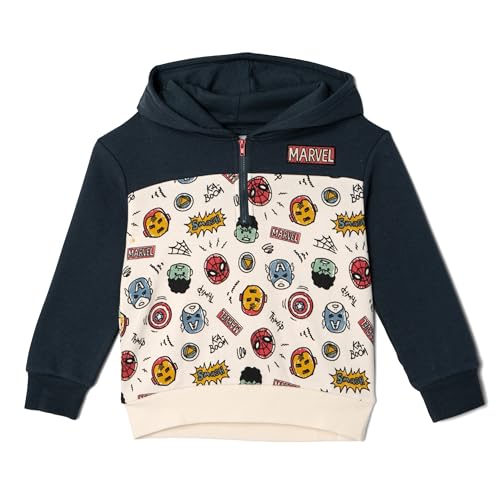 Image of Marvel Avengers Spider-Man Fleece Half Zip Hoodie Toddler to Big Kid Sizes (2T - 18-20)