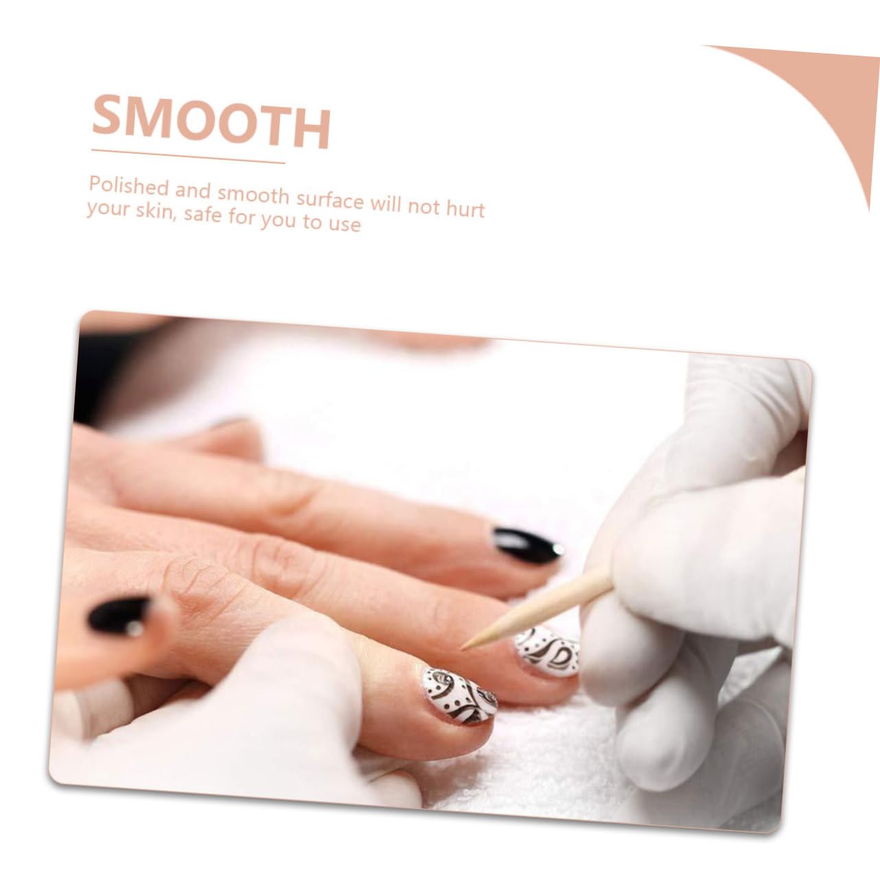 PartyKindom 100pcs Cuticle Sticks Double Ended Nail Cleaning Tools for Manicure for Home Beauty Salons Nail Polish Dead Skin Pusher