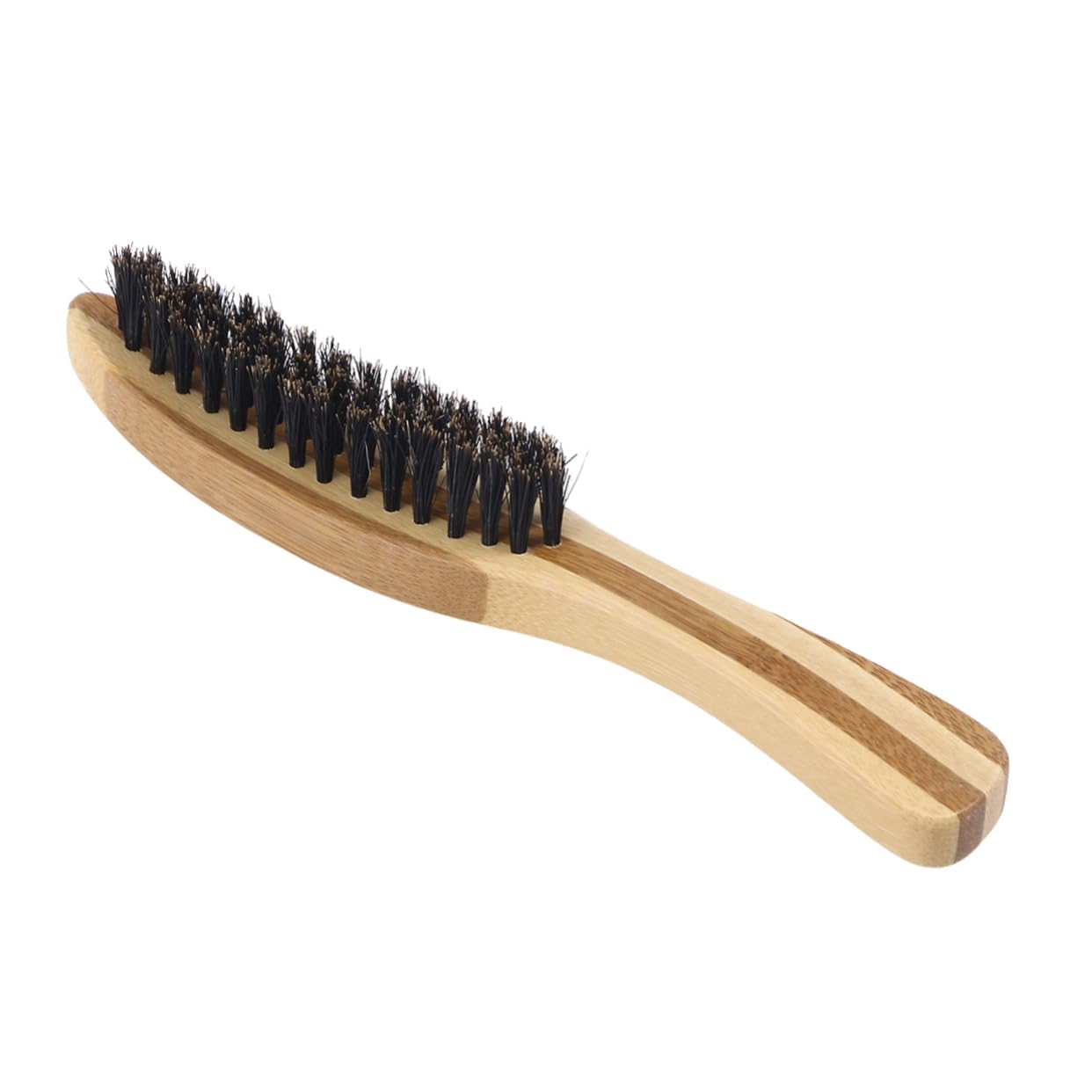 minkissy Men Handmade Mustache Brush Bristle Brush Natural Wood Handle Anti Static Beard Brush Styling Brush Tool Long and Short Beards Home Barber Shop and