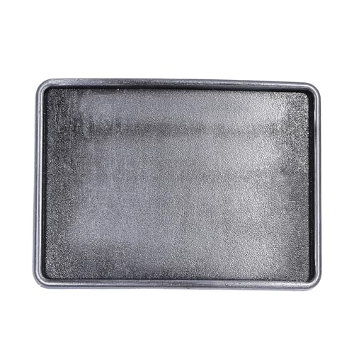 FREEBLOSS Blank Belt Buckle 3.5" x 2.5" Vintage Plain Metal Belt Buckle Fits Standard Belts, Ideal Gift for Men and Women, Antique Pewter