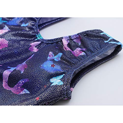 HOZIY Gymnastics Leotards for Girls Toddlers Kids Sleeveless Tumbling Outfits for Dance Print