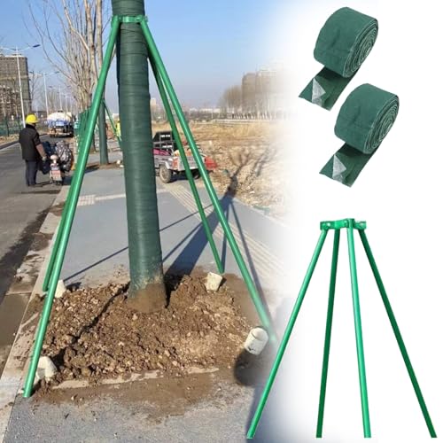 Estacas de soporte para árboles Soporte De Soporte Para Árboles Con Envolturas Protectoras Para Árboles, Poste De Soporte Para Ramas De Árboles Para Proteger Árboles, Kit Para Enderezar Árboles(Dia 10
