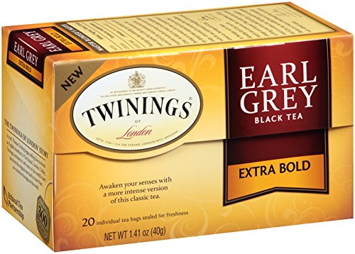 Twinings Earl Grey Extra Bold Individually Wrapped Black Tea Bags, 20 Count Pack Of 6, Caffeinated, Flavoured With Citrus And Bergamot #TOP1