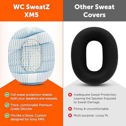 Image of WC SweatZ XM5 - Patented Earpad Sweat Covers for Sony WH1000XM5