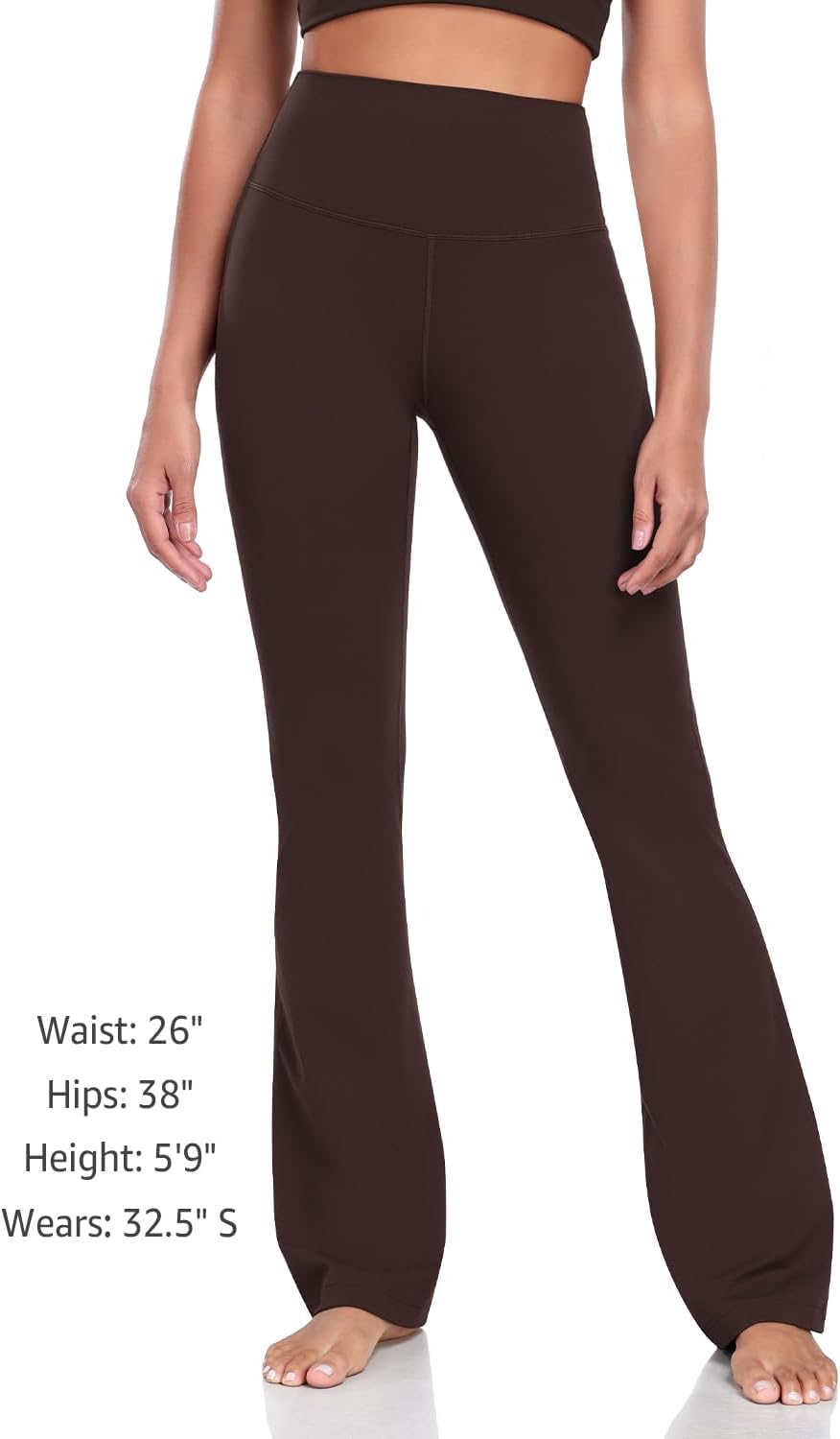 HeyNuts Mellow Flare Leggings 29"/30.5"/32.5"/34.5", High Waisted Tummy Control Wide Leg Bootcut Yoga Pants Lounge Soft - Image 3