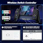 Gammeefy Switch Controllers Compatible with Nintendo Switch/Switch OLED, One-Piece Joypad Controller Replacement for Switch Pro Controller with 9 Lights Color, Turbo, Macro, KeyLinker APP - Image 4