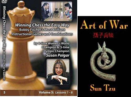 Winning Chess the Easy Way with Susan Polgar, Vol. 5 Bobby Fischer's Most Brilliant Instructional Games and Combinations bundled with Art of War CD
