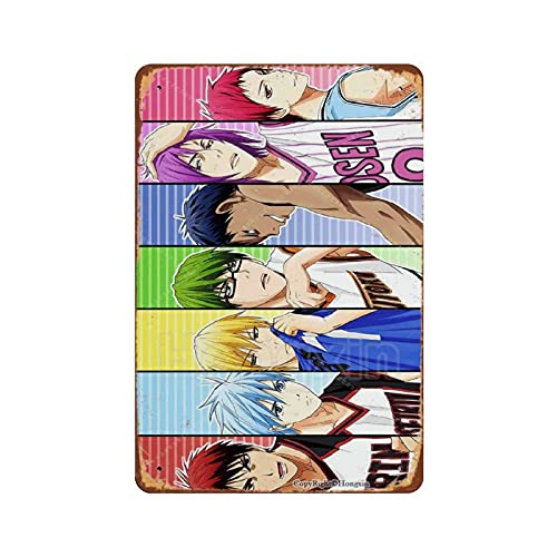 黒子のバスケ-15 レトロな鉄の絵画ブリキの壁の看板警告サイン金属プラークポスターバーカフェのアート装飾