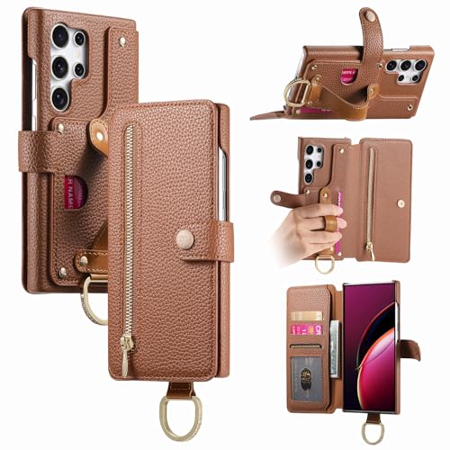 Housse rabat Samsung S25 Plus élégante protection RFID et porte-cartes magnétique