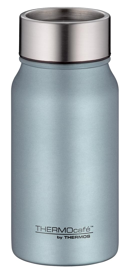 THERMOcafé by THERMOS TC DRINKING MUG ice blue mat 0,35l, Thermobecher Edelstahl, Isolierbecher, Kaffeebecher to Go Thermo, auslaufsicher, 8h heiß & 16h kalt, spülmaschinenfest, BPA-frei