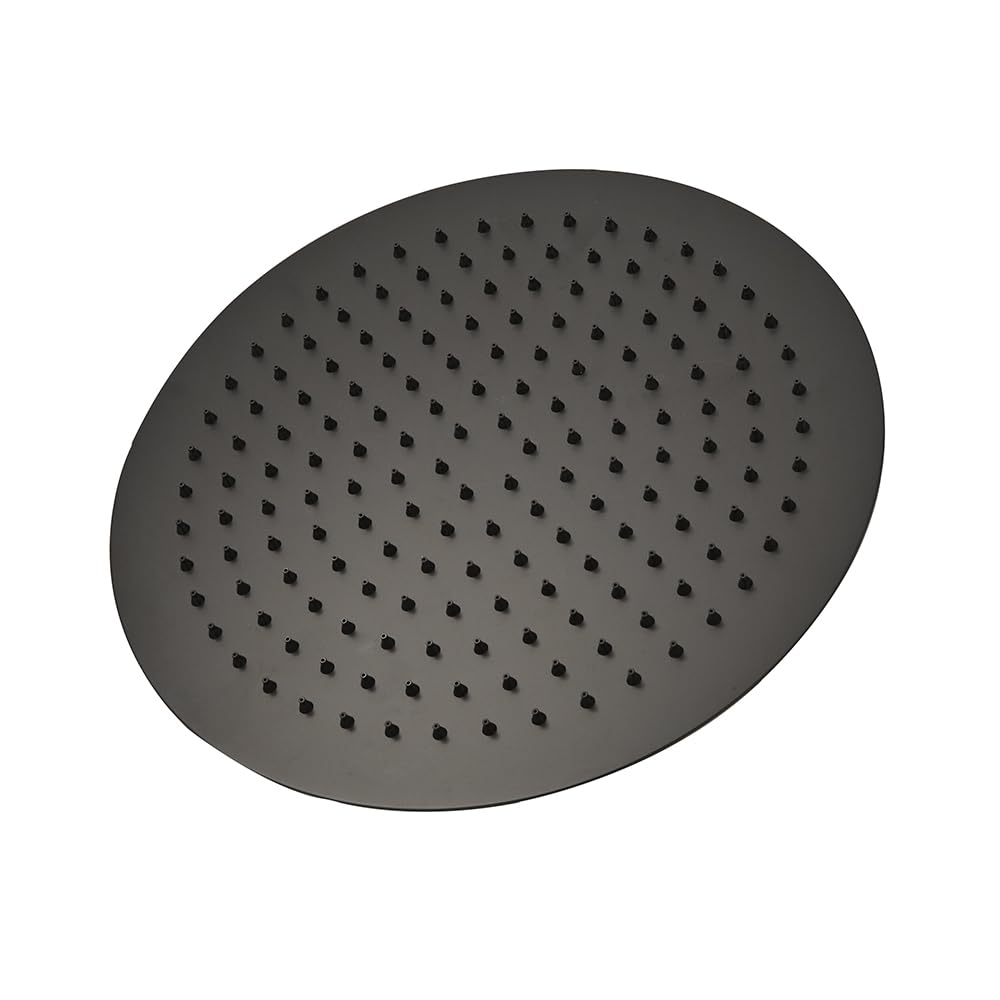 Milano Black Otto 300Mm Round Fixed Rainfall Shower Head