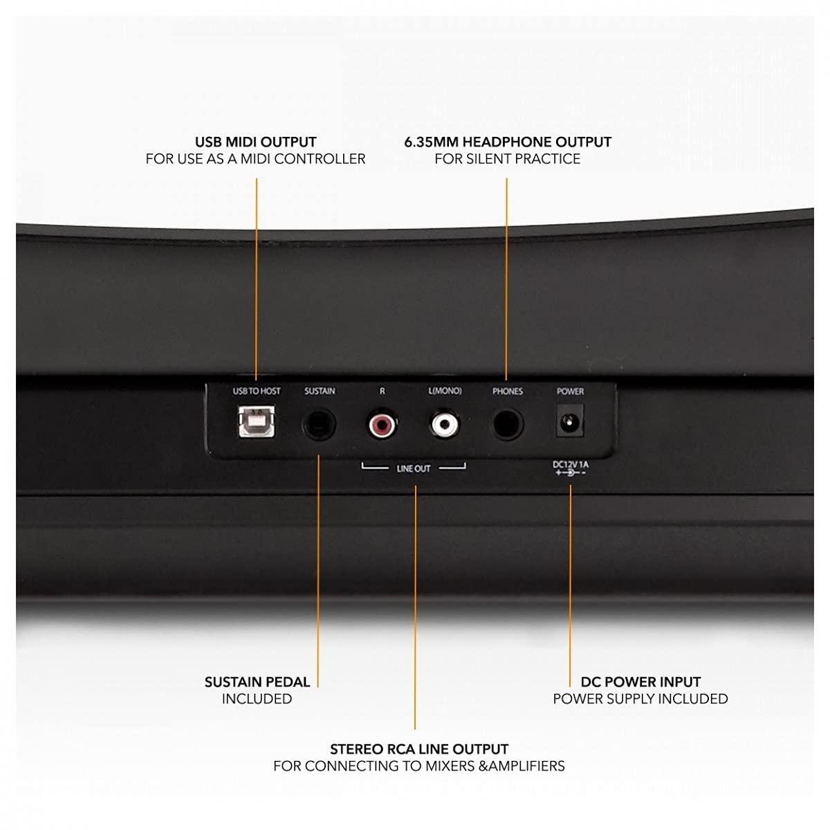 Gear4music SDP-2 Pianoforte Digitale 88 Tasti Portatile per Principianti con Borsa | Pianoforte Digitale Pesato 88 Tasti, Alimentato a Rete o Batterie, Altoparlanti e Uscita Cuffie Integrati, Borsa