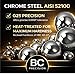 BC Precision 1/2” Chrome Steel Bearing Balls G25 (0.50”), AISI 52100, Precision Hardened Steel Balls for Bearings & Industrial Applications – 25 Pack