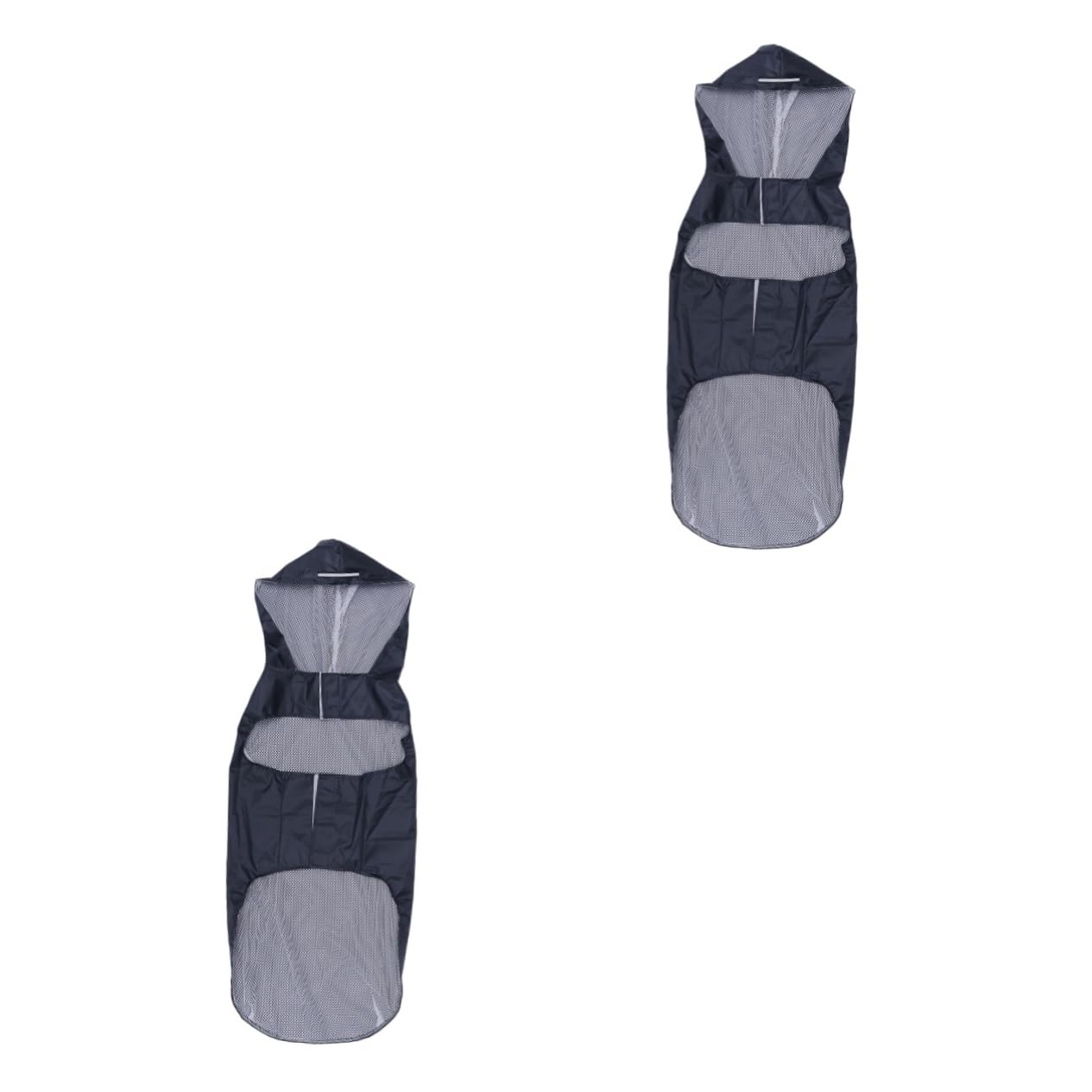 Sosoport 2pezzi Cappotto Riflettente Per Cani Di Grandi Mantellina Antipioggia Con Cappuccio e Design Nero