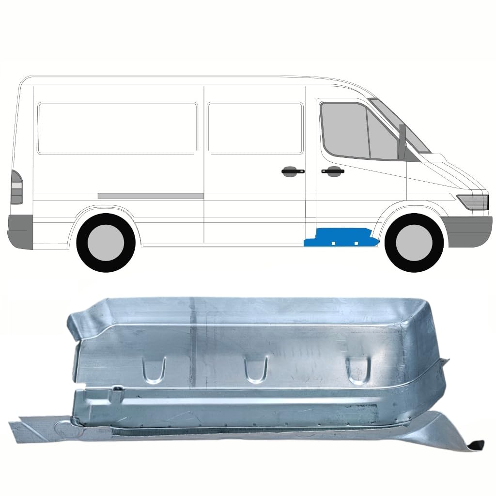Reparaturblech vorderer Tritt mit Teil des Schwellers für Mercedes Sprinter 95-06