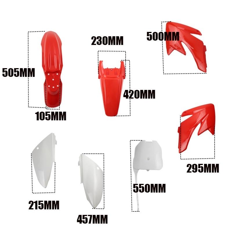 Juego de Cubierta de carenado de Cuerpo Completo para Motocicleta Dirt Bike CRF 70, Kit de Piezas de plástico para CRF70 50 90 110 125 140 150CC sección de carenados