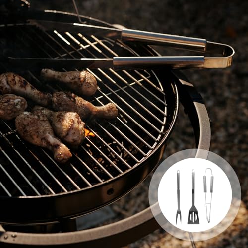 Set de 3 herramientas para parrilla de acero inoxidable miniatura 7