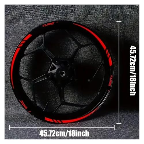 Cinta decorativa reflectante para llantas de motocicleta y bicicleta, 18-21 pulgadas, 12 piezas por paquete miniatura 5