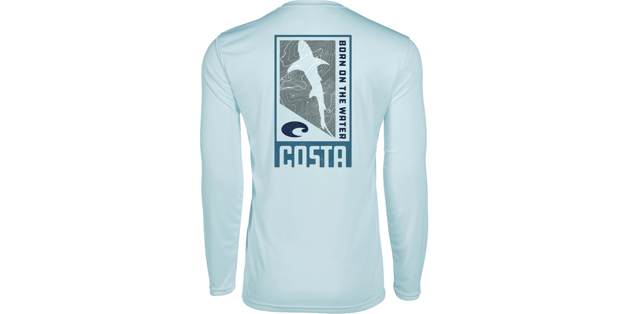 Costa Del Mar Men's Shark Arctic Blue Tech Finder Tee, Xl