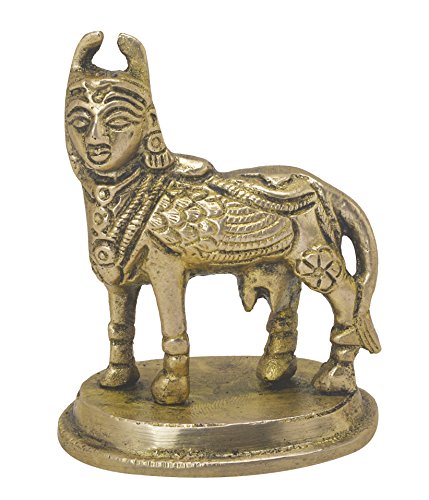 KALARAMBH Brass Kamdhenu Cow Idol Murti Statue for Home Pooja Puja Office Mandir Table Decor Items Collectible Handicraft Art, Yellow, 2.2 x 1 x 3 Inch (L x W x H) KALARAMBH Brass Kamdhenu Cow Idol Murti Statue for Home Pooja Puja Office Mandir Table Decor Items Collectible Handicraft Art, Yellow, 2.2 x 1 x 3 Inch (L x W x H)