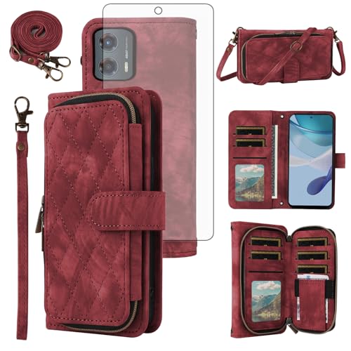 Protection Motorola Moto G 5G 2023 avec rabat magnétique et fentes pour cartes
