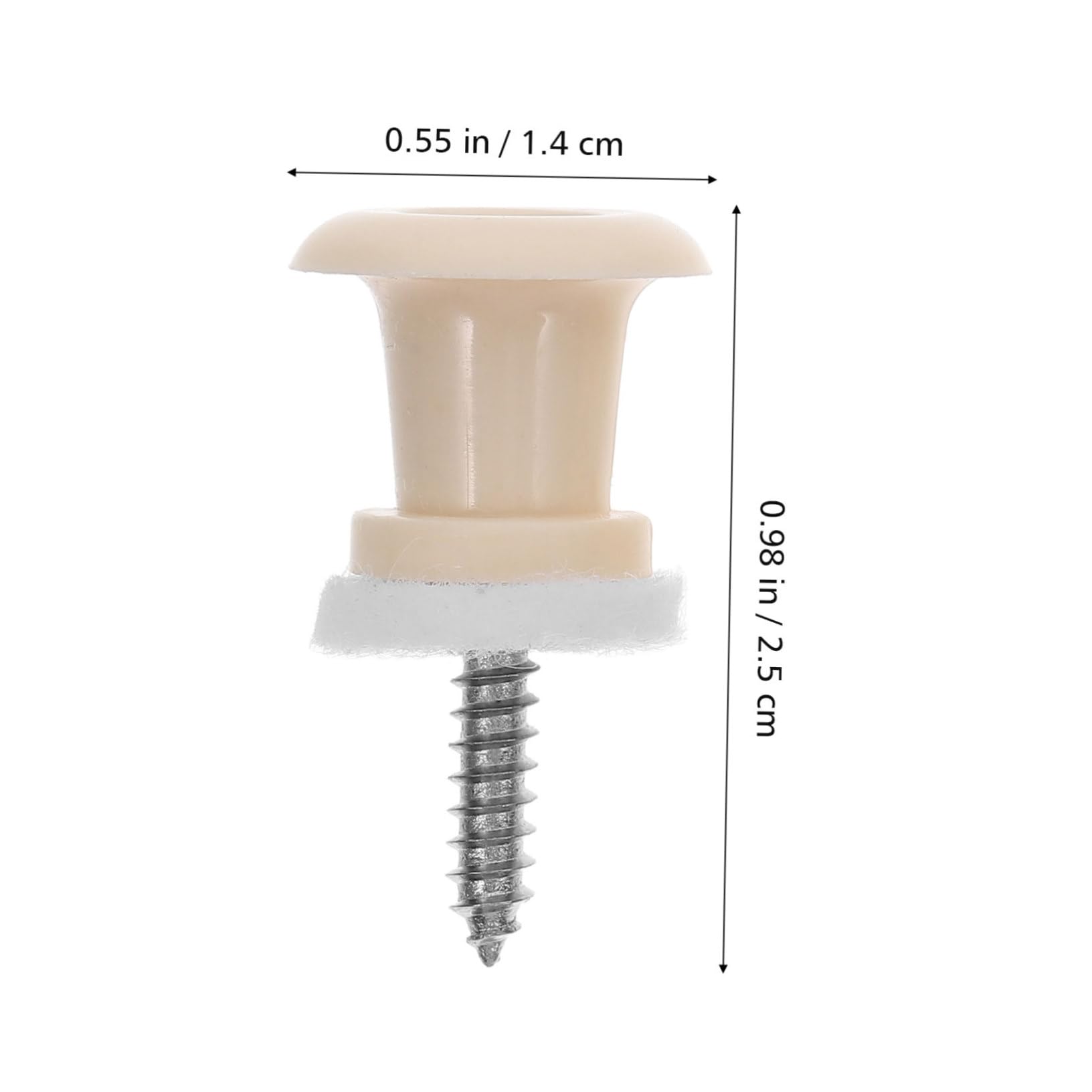 Yardwe Pair of Plastic Guitar Strap Locks Cream Mushroom Head Buttons Replacement for Guitar Strap Locks