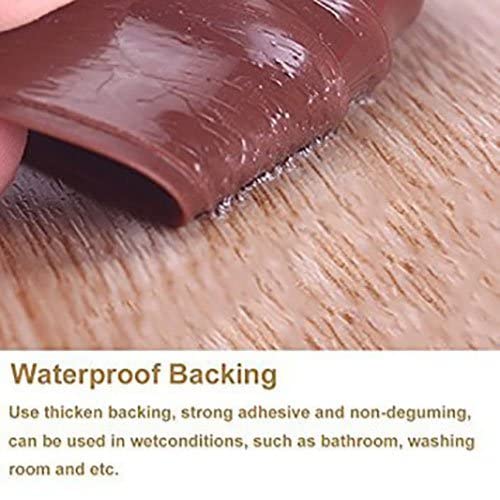 STICK&SEAL 50 mm Wide, Under Door Sweep Weather Stripping Bottom Seal Strip Draft Stopper (Brown, 1 Meter) 2