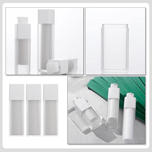 Miniatura 7 de OSALADI Recipientes recargables sin aire, paquete de 3 botellas de plástico de loción al vacío para cosméticos, mini botellas de viaje para cuidado