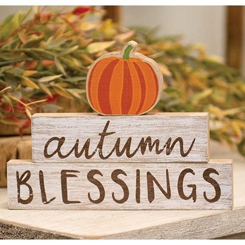 Set-of-3-Autumn-Blessings-w-Pumpkin-Wood-Stackers-Shelf-Sitters-Fall-Autumn-Decoration-Distressed-Wood-Country-Farmhouse-Rustic Set of 3 Autumn Blessings w Pumpkin Wood Stackers Shelf Sitters Fall Autumn Decoration Distressed Wood Country Farmhouse Rustic