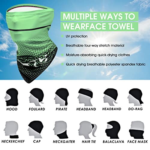Image of Zibuyu Sun Protection Arm Sleeves for Men, Stylish Combo Bandana Biker Arm Sleeves for Men & Women, UPF 50 Hand Cover for Cycling, Basketball, Football, Golf, Cricket, Outdoor Sports