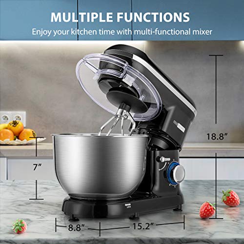 image for VIVOHOME Stand Mixer, 650W 6 Speed 6 Quart Tilt-Head Kitchen Electric 