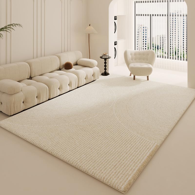 Tapis facile d'entretien à rayures pour salon moderne et sans taches