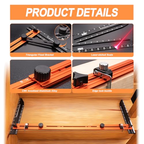 Stair Tread Template Tool - Upgrade Stair Tread Tool Jig, Shelf Layout Tool & Stair Tread Template Tool Jig, Stair Measuring Tool Jig,Stair Scribe Tool for Stair Measurement Tool