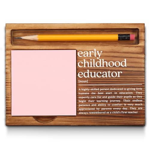 Early Childhood Educator Gift for Women, Men, Early Childhood Educator Office Decor, Appreciation Thank You Gifts for Early Childhood Education Self-Stick Note Pad Holders GAA39