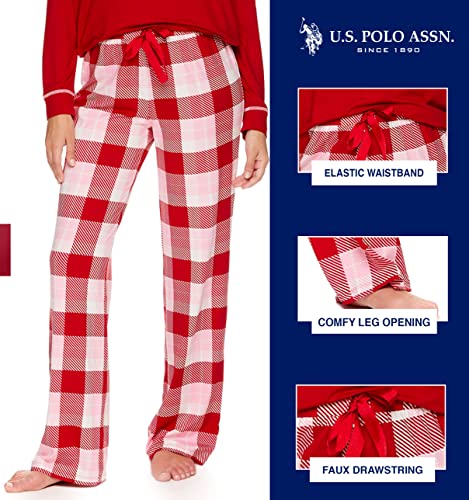 U.S. Polo Assn. 2-Piece Pajamas for Women Set, Long Sleeve PJ Sets for Women, Ladies Sleepwear, Mom Gifts3