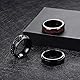 LOCCY 8 Stück Männer Edelstahl Spinner Ringe, Schwarze Spinner Kette Link geformt Band, Edelstahl Spinner Ring Set für Männer Frauen, 8mm breit (70(23.7))