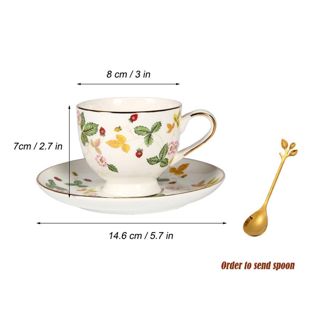 Porcelanowe filiżanki do kawy, filiżanki i filiżanki, uroczy kubek do kawy i herbaty, porcelanowy kubek do kawy, ceramiczny kubek do popołudniowej herbaty ze spodkiem