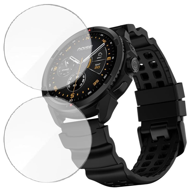 Image of 2 Pack Smartwatch Screen Protector for Noise Endeavour Pro 1.5 inch - Flexible TPU Screen Guard, Ultra Thin, Scratch Resistant, Bubble Free, Full Coverage - Not Tempered Glass