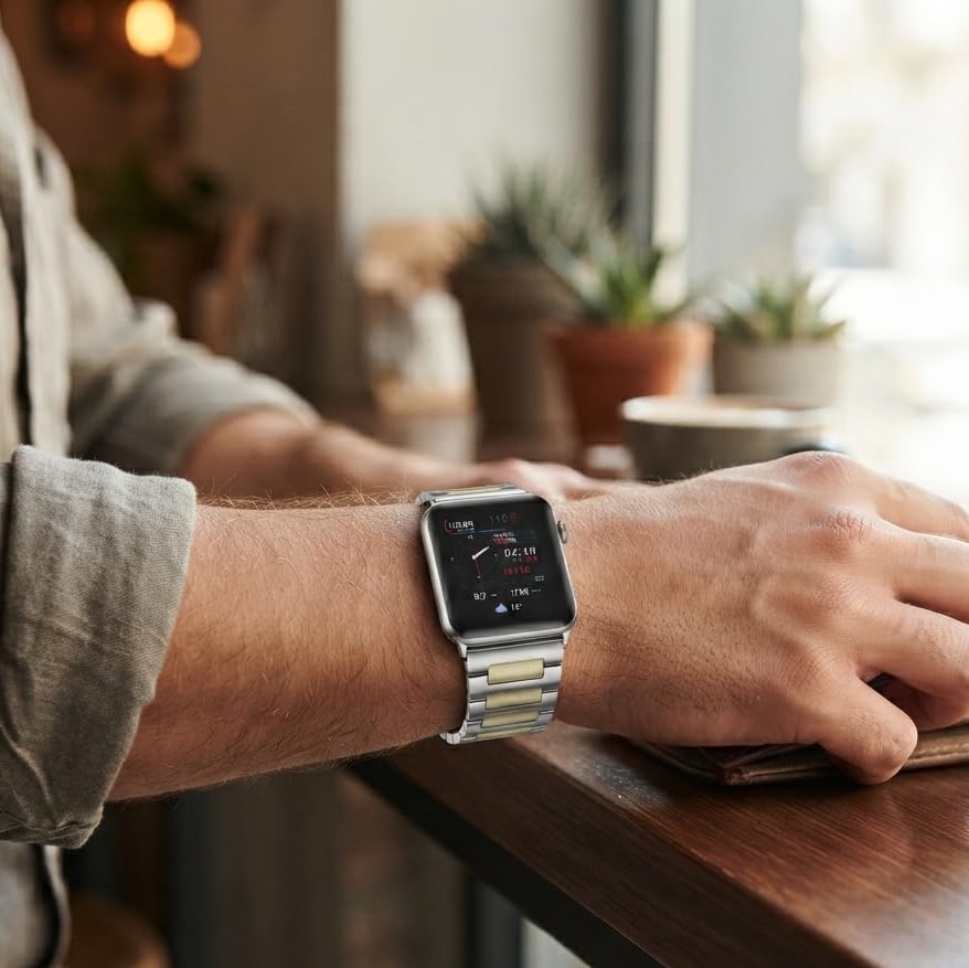 Metal Band Compatible with Apple Watch Bands for Men 40/41/42/44/45/46/49mm - image 8