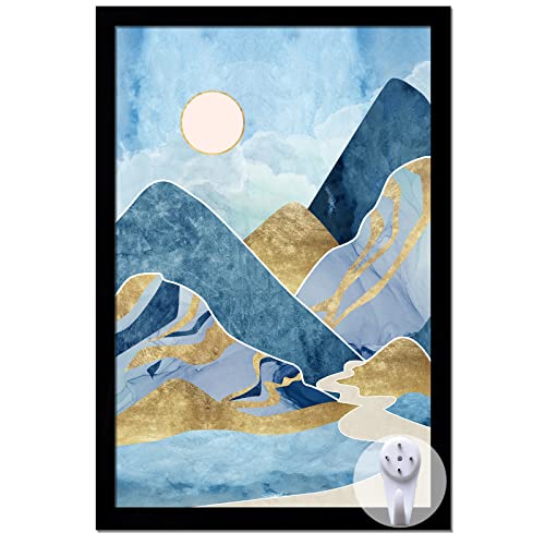 keibiubu Black Picture Frame, 12x18 Picture Frame for Photo Poster Canvas Certificate Document Display Horizontally or Vertically High Transparent Wall Gallery(Size 12 x 18 inches)