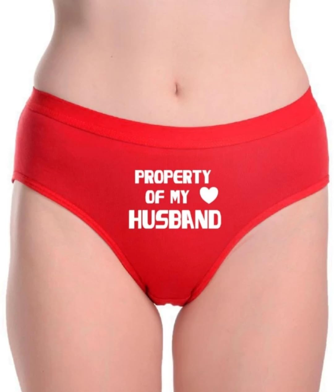 Women's Underwear, Black, Property of My Husband Print, Novelty Panties, Gift for Wife-picture-34