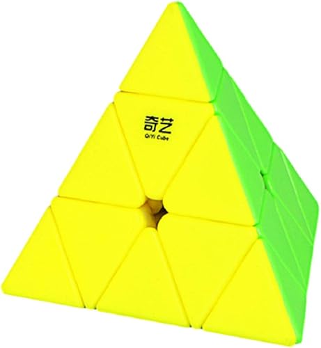 Cubo de velocidad de pirámide Qiyi cubo mágico triángulo Twisty Puzzle para niños y adultos