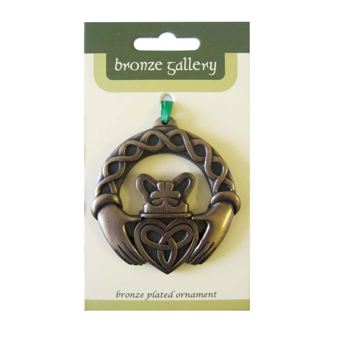 Royal Tara Bronze Plated Hanging Ornament Claddagh Ring Design