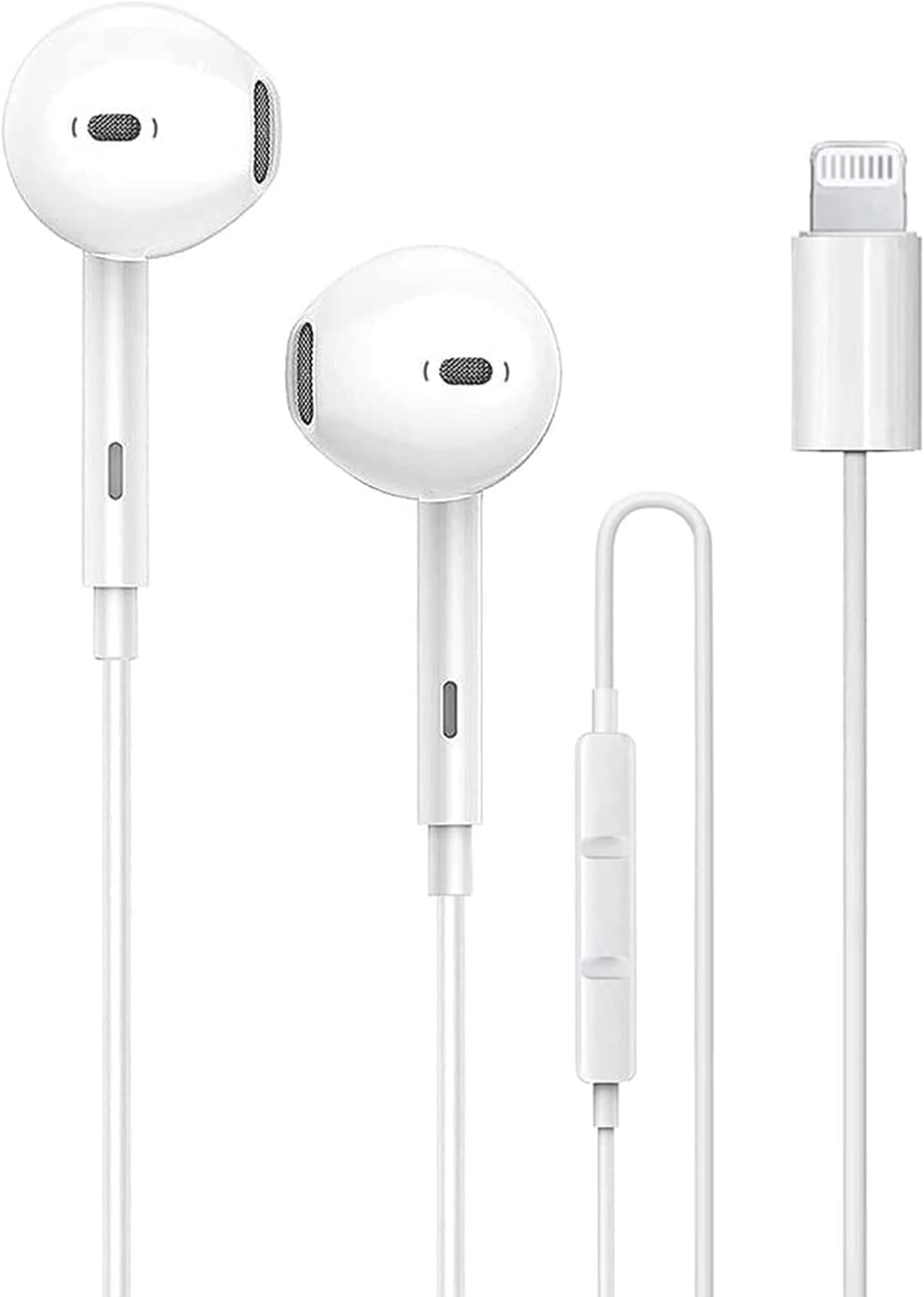 Case Logic Apple Earbuds/iPhone Headphones Wired with Lightning Connector(Built-in Microphone & Volume Control) iPhone Earphones Compatible 14/13/12/SE/11/XR/XS/X/8/7-All iOS White,XC60