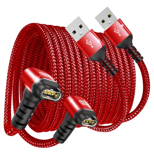 Garmin Watch Charger Cable Right Angle Fast Charging Braided 2-Pack 4ft