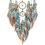 Urdeoms Large Dream Catchers for Girls Room Decor Boho Moon Dream Catcher Wall Decor Turquoise Hanging Ornament for Living Room Dorm Decor Hippie Gifts (NO.34) - Image 2