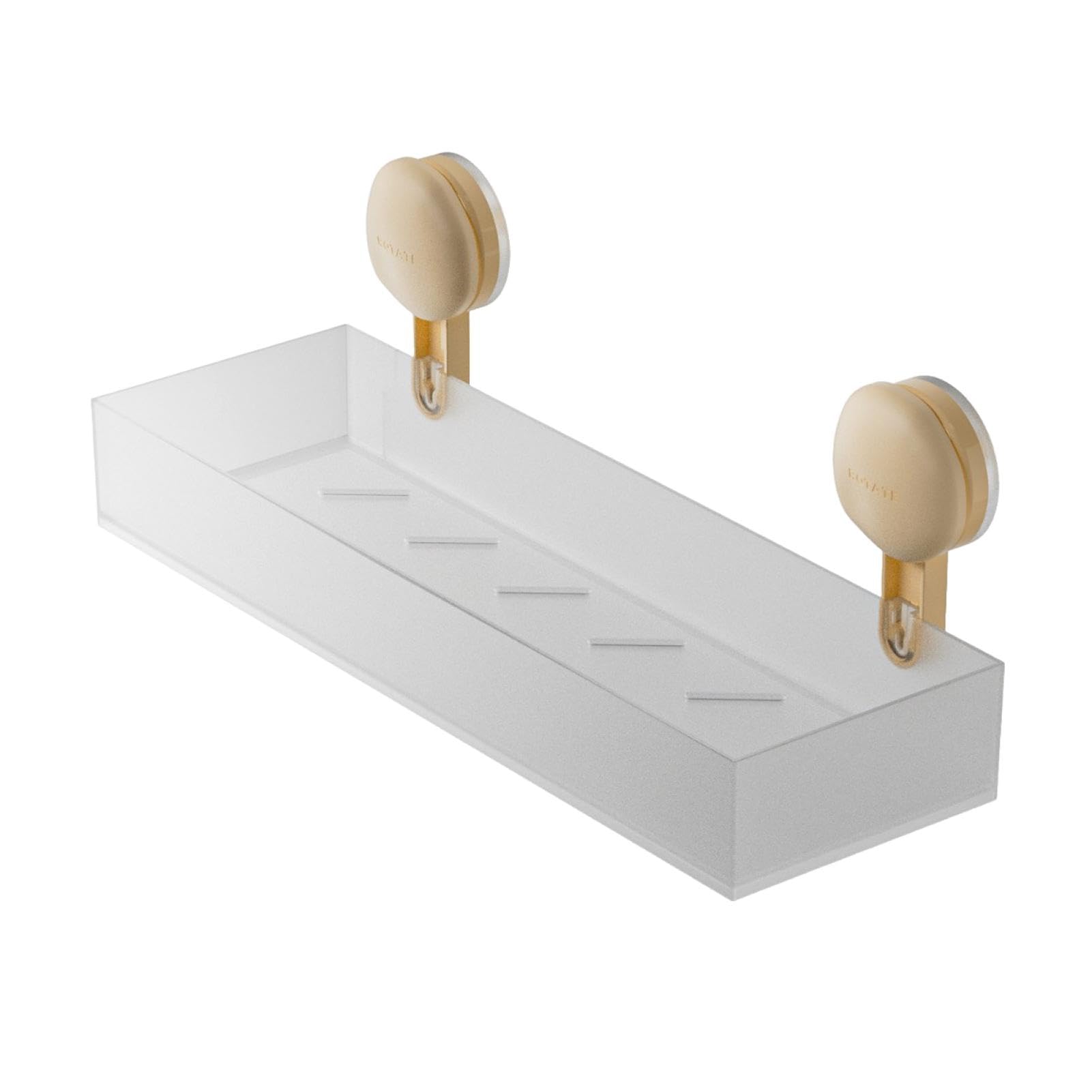 BENBOR Bathroom Storage Rack with Suction Cups - Shower Caddy Organizer Punch-Free Wall-Mounted Floating Shelf for Toiletries Strong