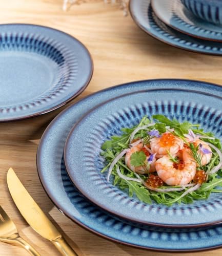 Image of LERATIO Ceramic Dinnerware Sets for 4,12-Pcs Porcelain Plates and Bowls Set
