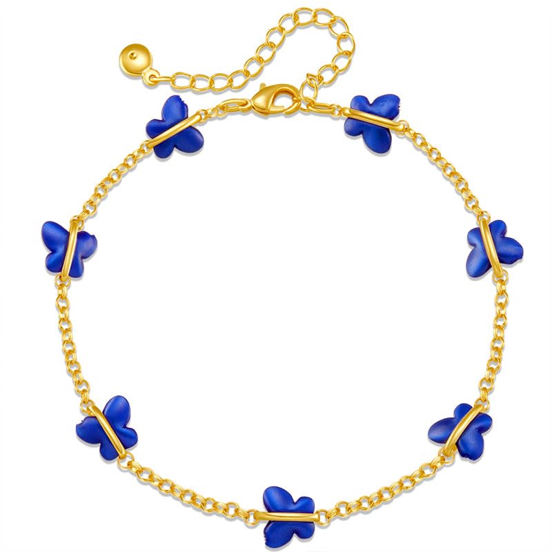 Yumikoo 18k Gold Plated Anklet, Women Adjustable Gold Tone Ankle Bracelet